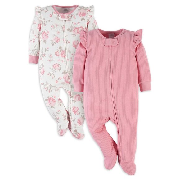 NEW Modern Moments Sleep 'n Play Footed One Piece Zip 2 Piece set Sleepers PJs - Picture 1 of 5